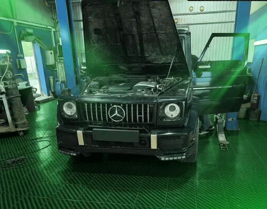 Замена гофры на Mercedes — работа выполнена